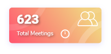 total meetings on orange gradient background